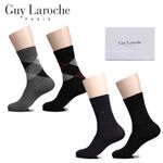 Guy Laroche Men’s Dress Socks GL-S-AR4 – 4 Pair Set, Argyle pattern, Combed Cotton, Crew Socks for Men for Casual Business & Formal Attire _ Made in KOREA